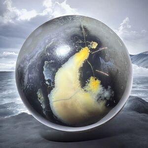 Volcano Agate Sphere‎ UV Reactive